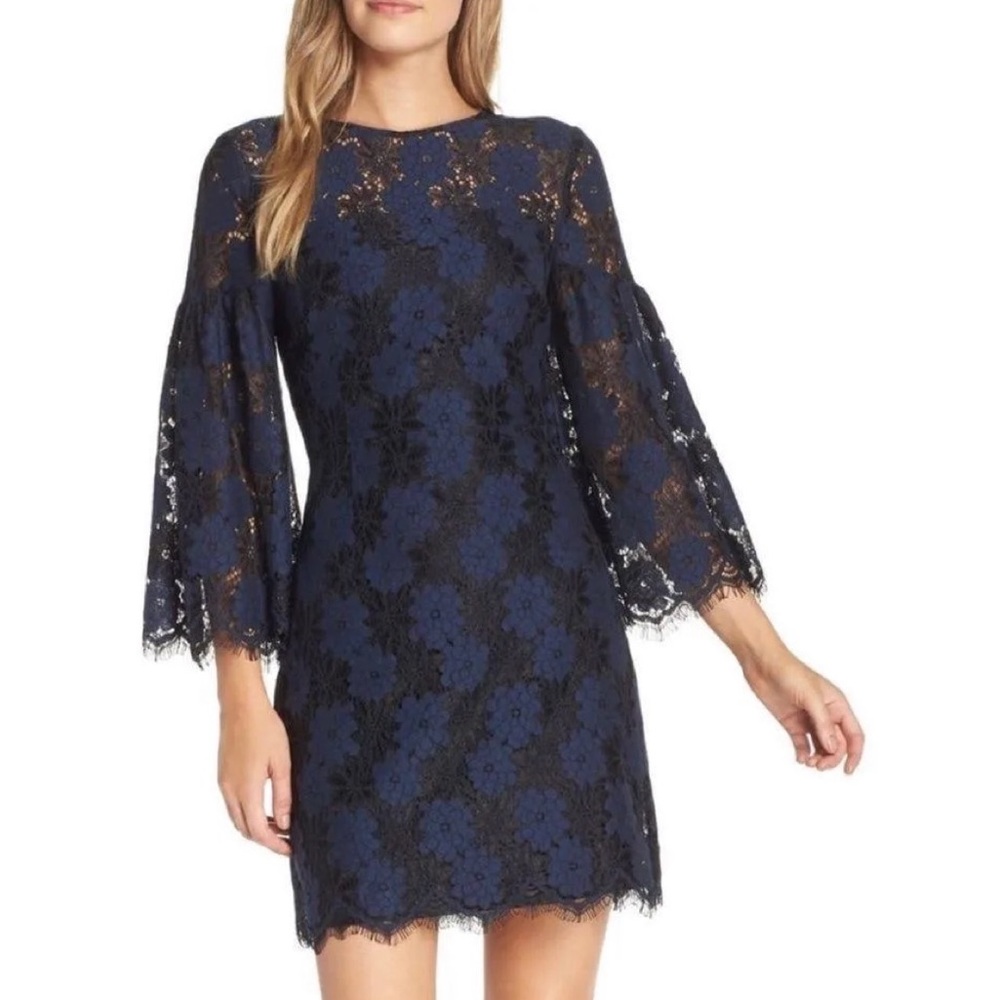 Trina Turk Black&Blue Lace Dress